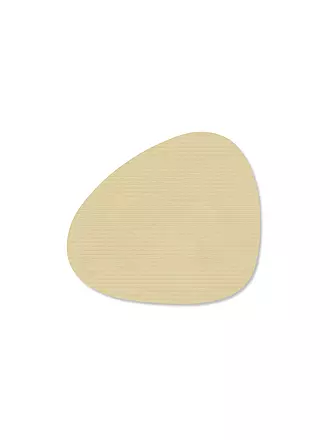 LIND DNA |  Glasuntersetzer 11x13cm CORDUROY OVAL Lemon Sorbet | 